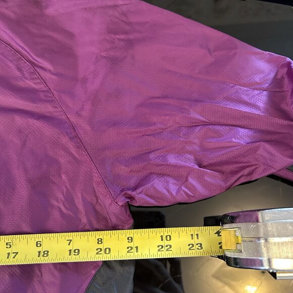Rab Windbreaker Wisp Jacket L Purple Hidden Hood Pertex Microlight Womens - Stai - Picture 6 of 7